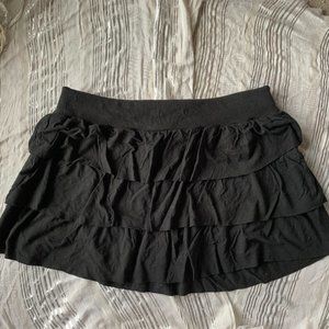 black mini skirt